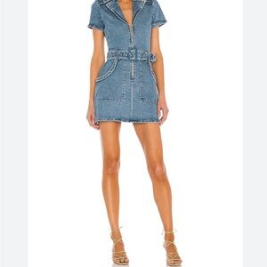 Show Me Your MuMu Blue Denim Mini Dress